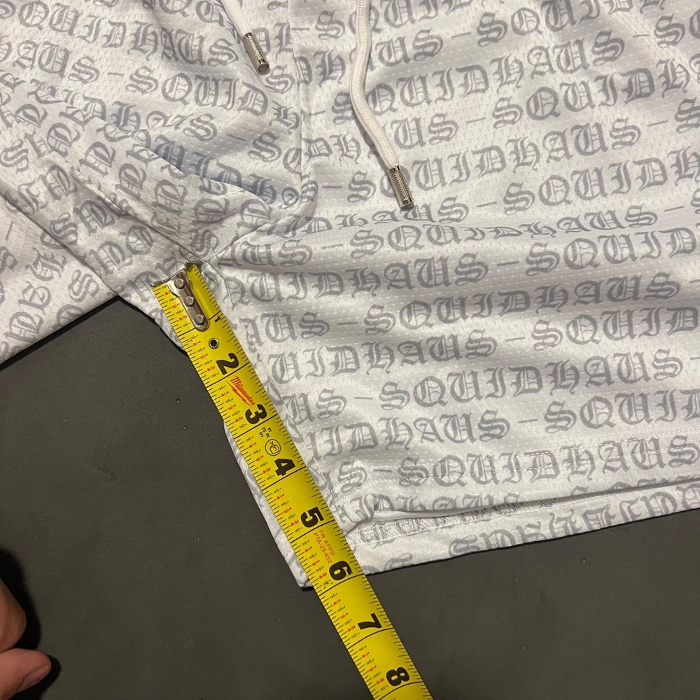Squidhaus Shorts AOP White Gray Mens Size 2XL Workout Pull On Mesh - Picture 5 of 5
